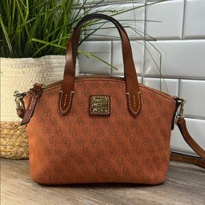 9913 Dooney & Bourke orange canvas satchel 252699913